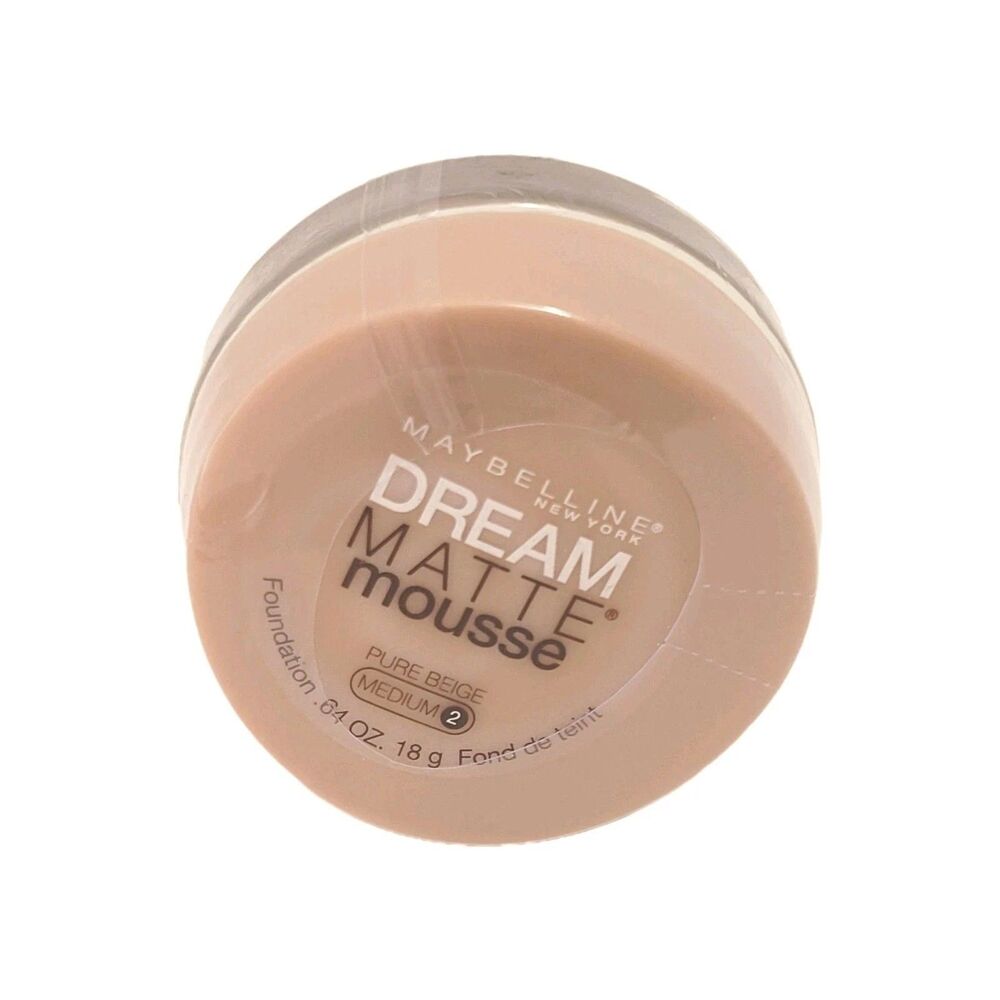 NEW Maybelline Dream Matte Mousse Foundation Pure Beige Medium 2 SEALED